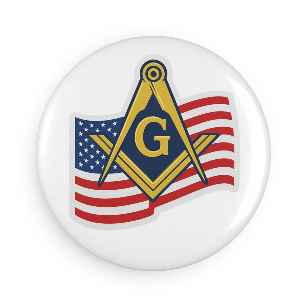 Master Mason Blue Lodge Magnet - Decorative Refrigerator - Bricks Masons