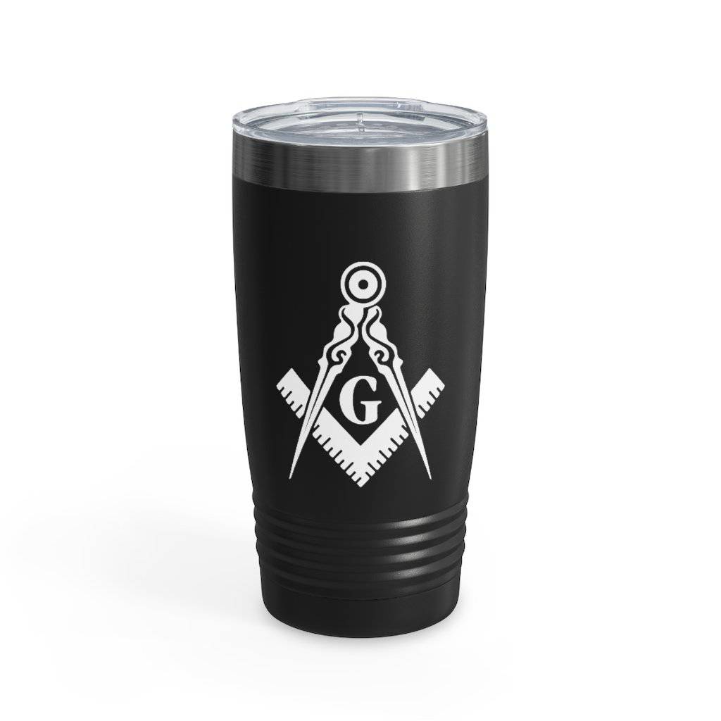 Master Mason Blue Lodge Ringneck Tumbler - Square & Compass G - Bricks Masons