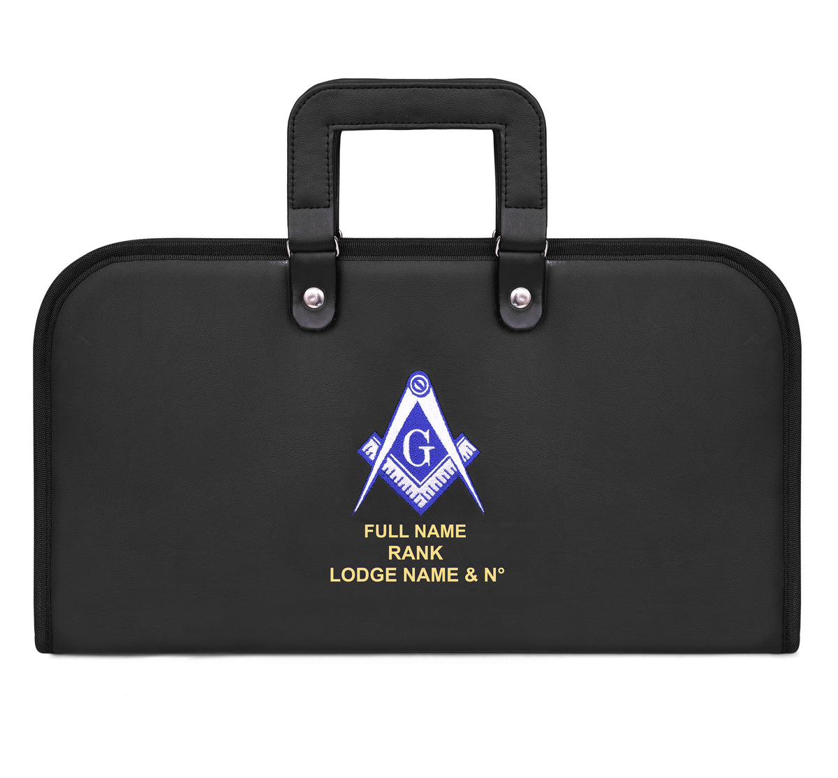 Master Mason Blue Lodge Chain Collar Case - White & Blue S & C Soft Case Half Size - Bricks Masons