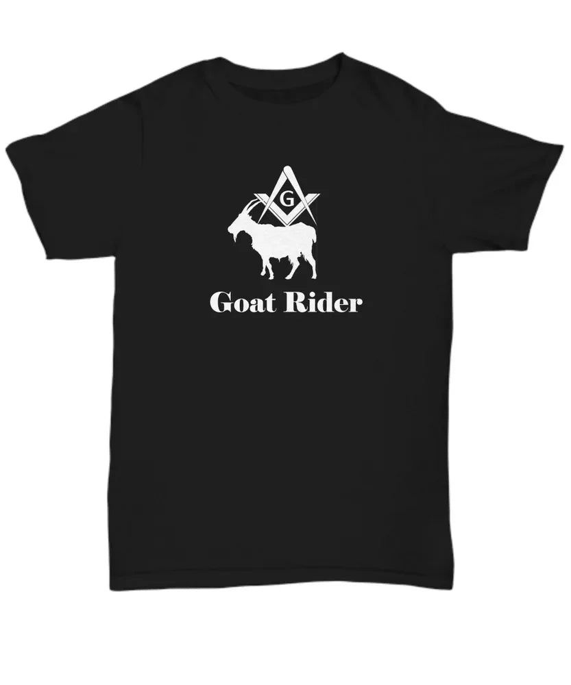 Master Mason Blue Lodge T-Shirt - Goat Rider 100%Cotton - Bricks Masons
