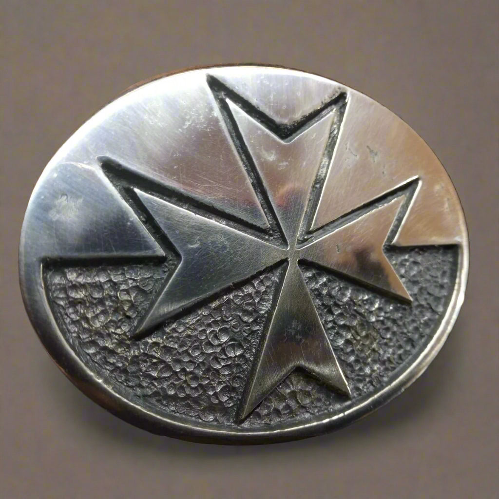 Order Of Malta Belt Buckle - High Polished Handcrafted Bronze Metal - Bricks Masons