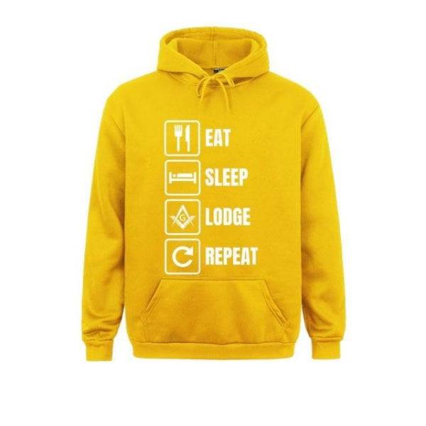 Master Mason Blue Lodge Hoodie - Eat Sleep Lodge Repeat Various Colors - Bricks Masons