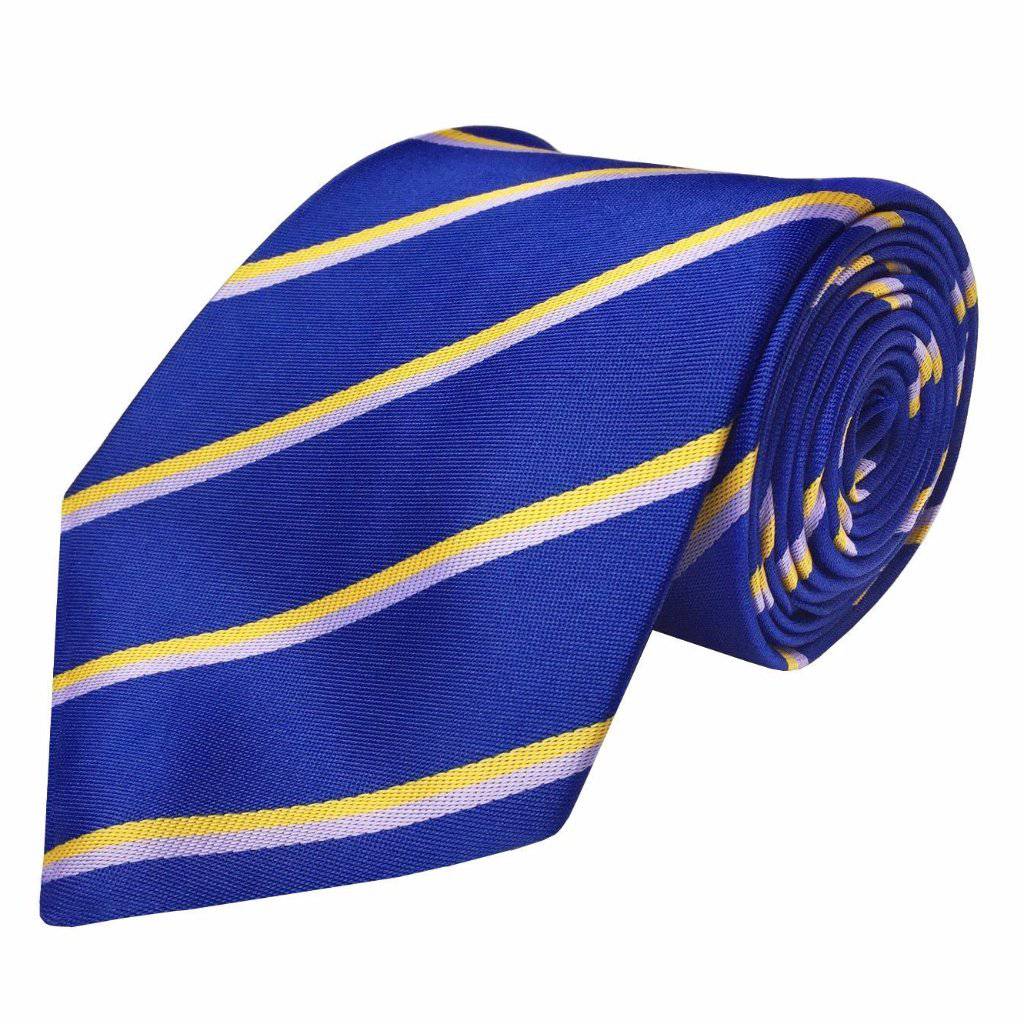 Order of The Secret Monitor AMD Necktie - Blue withe Stripes - Bricks Masons