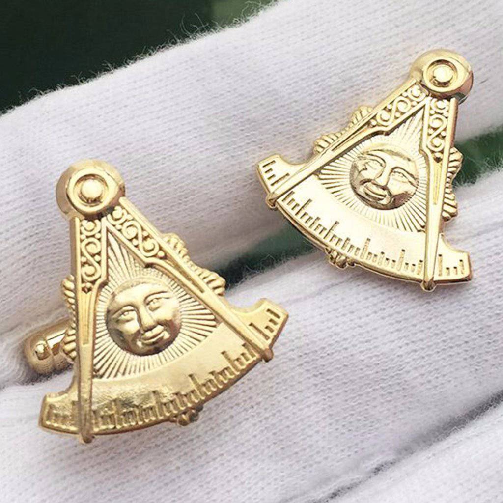 Past Master Blue Lodge Cufflink - Gold - Bricks Masons