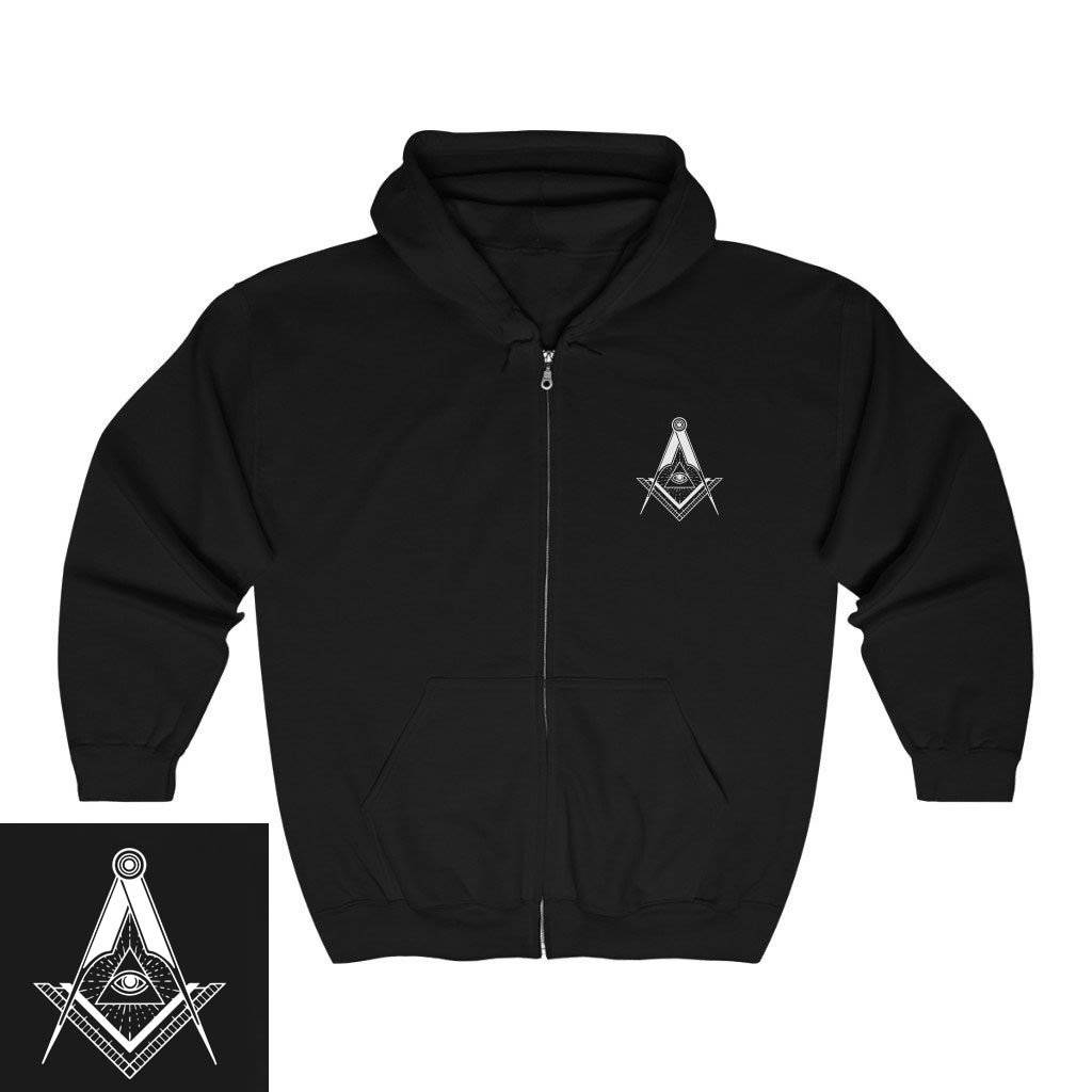 Master Mason Blue Lodge Hoodie - Square & Compass All Seeing Eye