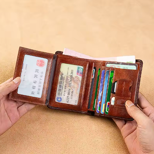 Master Mason Blue Lodge Wallet - Genuine Leather - Bricks Masons