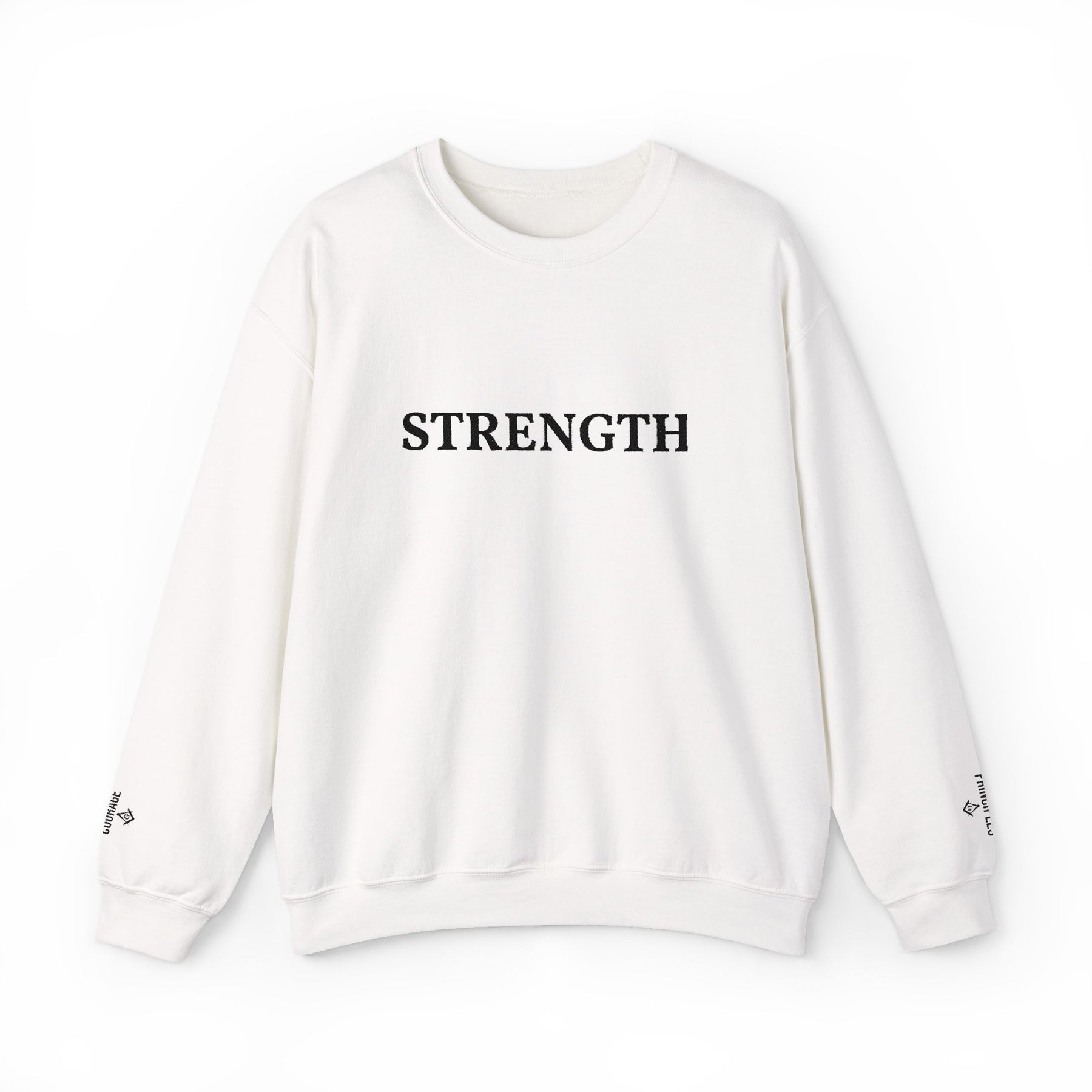 Master Mason Blue Lodge Sweatshirt -  Strength Front & Sleeves Embroidery - Bricks Masons