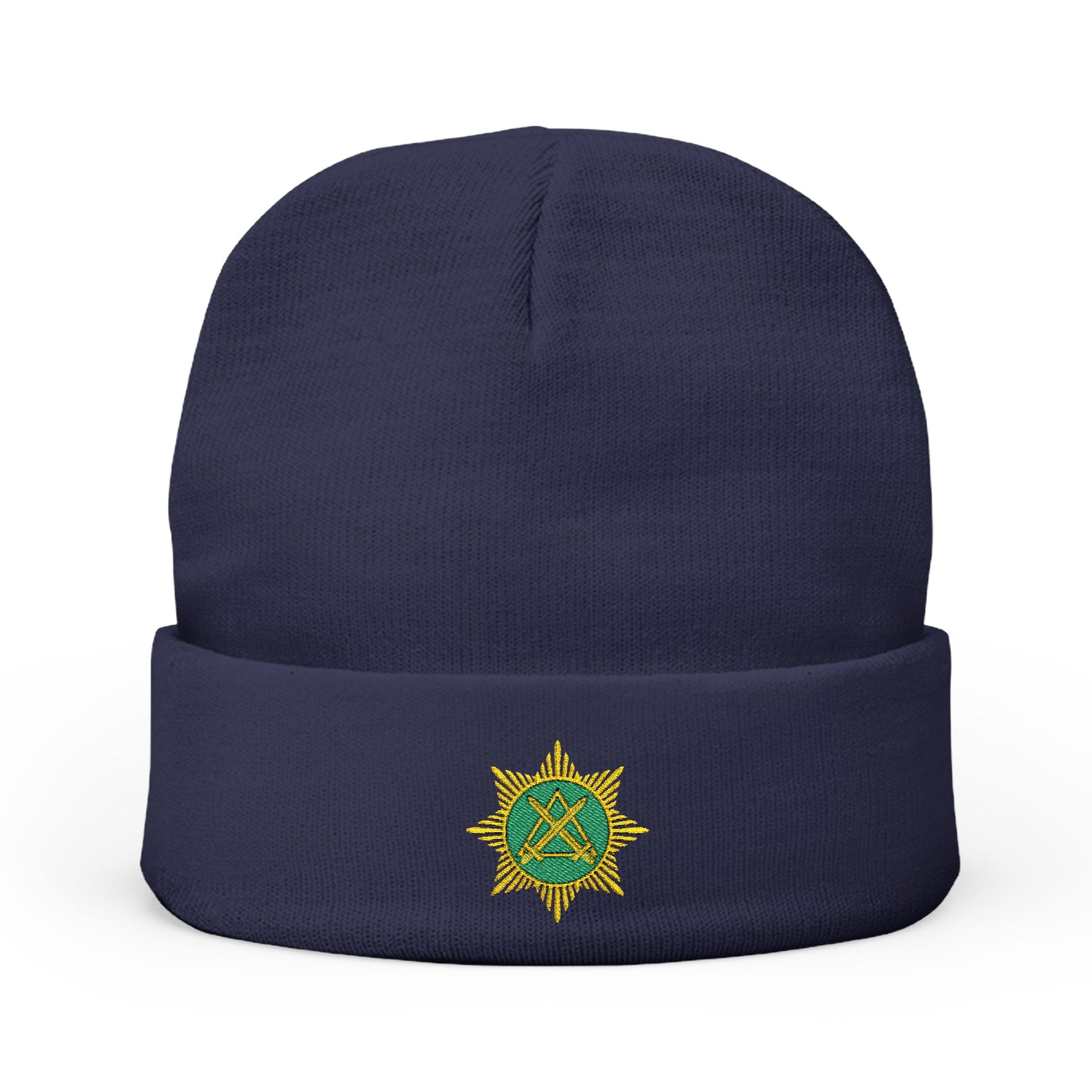 Knight Masons Beanie - Knit Embroidery Emblem - Bricks Masons