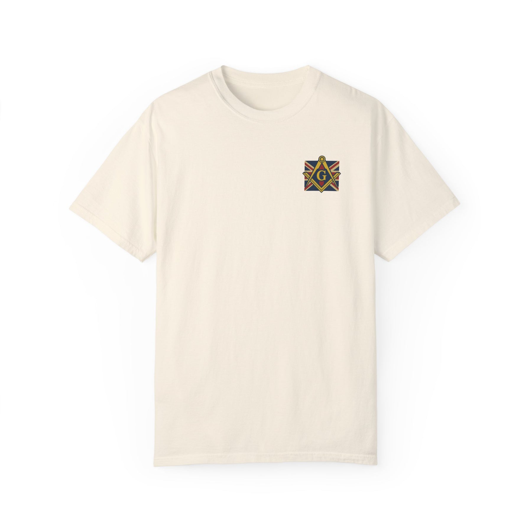 Master Mason Craft T-Shirt - United Kingdom Mason Garment-Dyed Tee - Bricks Masons