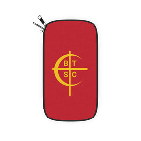 Council of Crusaders Passport Wallet - Red With Shoulder & Wrist Strap - Bricks Masons