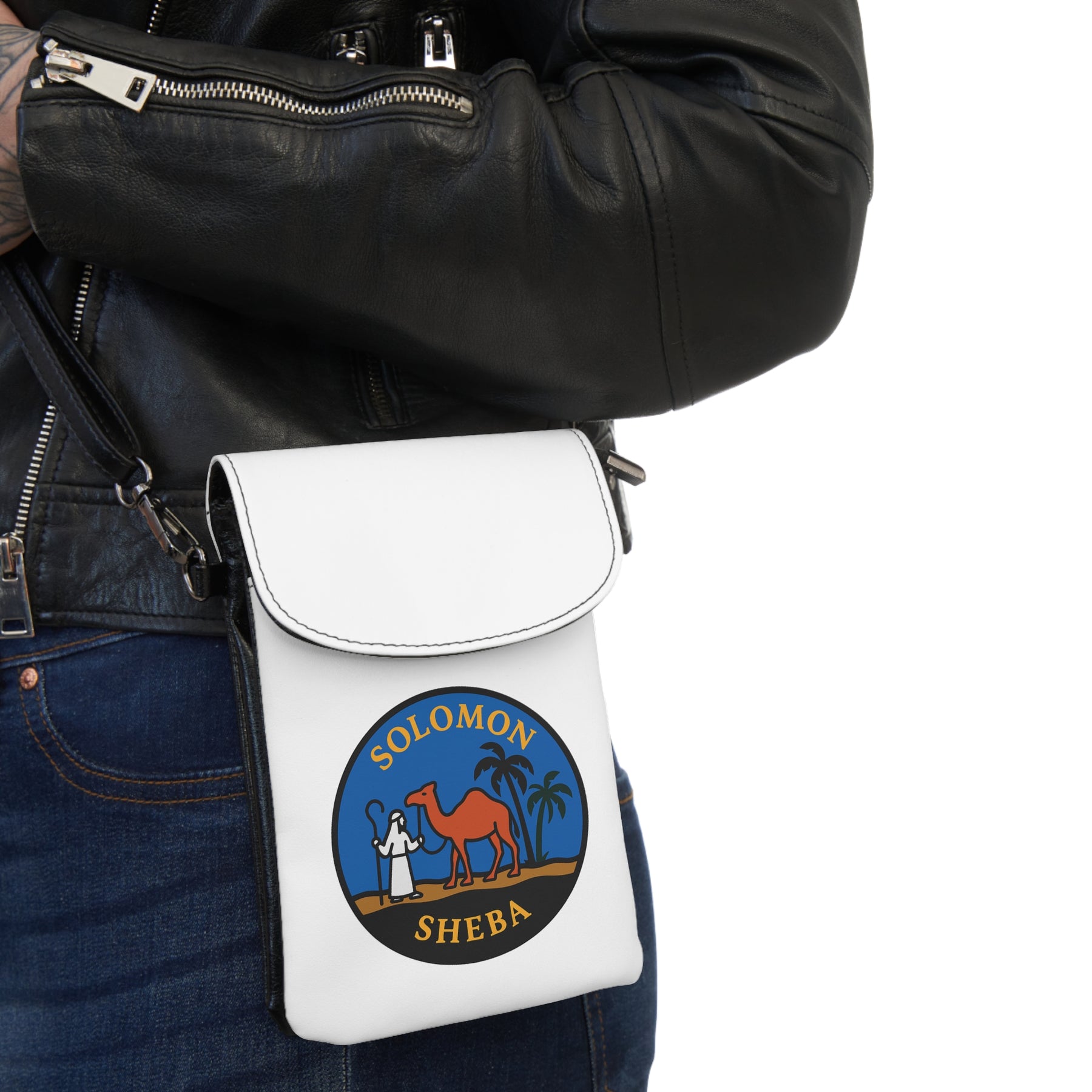 Queen of the South Cell Phone Wallet - Microfiber Leather With Adjustable Strap - Bricks Masons