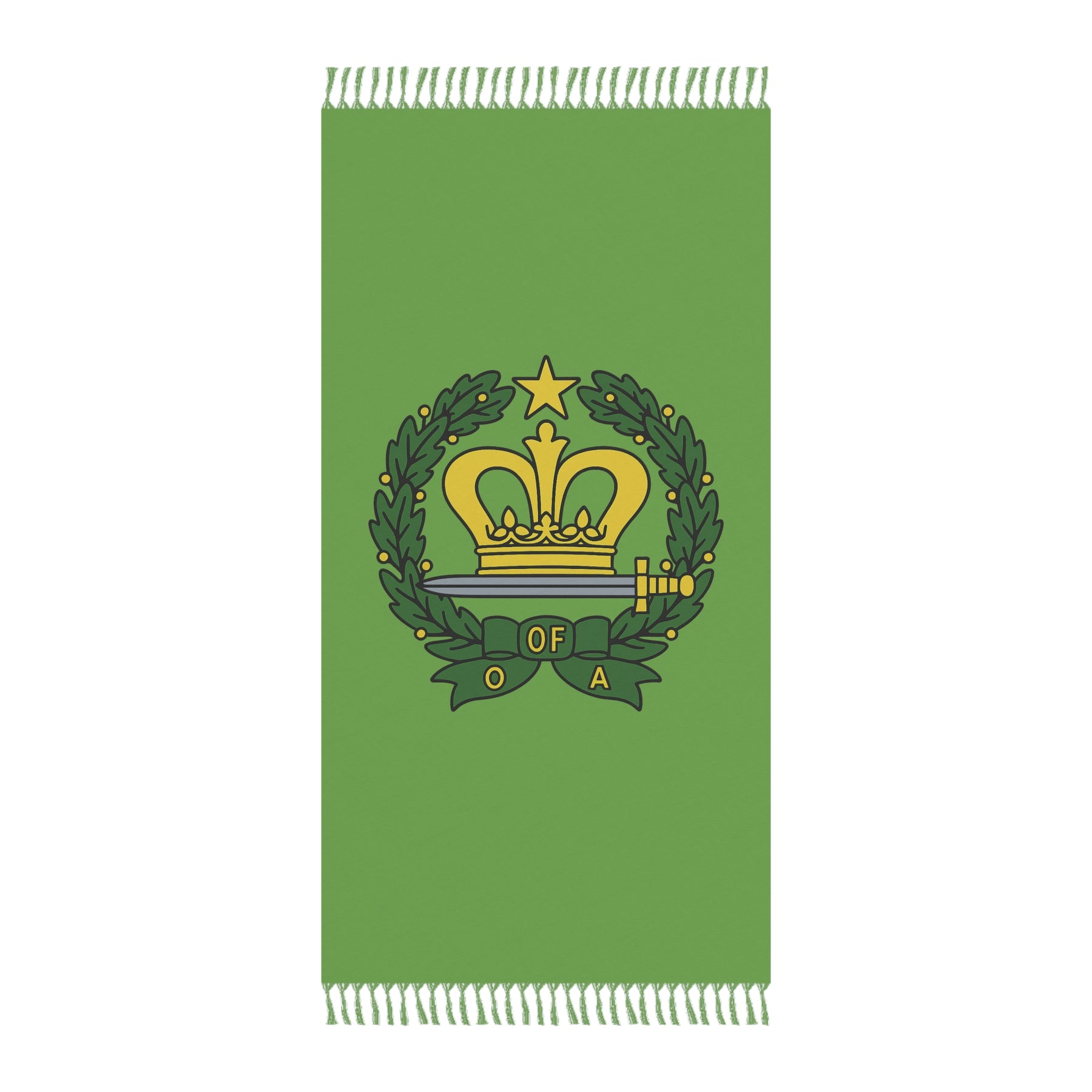 Order of the Amaranth Towel - Green Polyester Beach Cloth - Bricks Masons