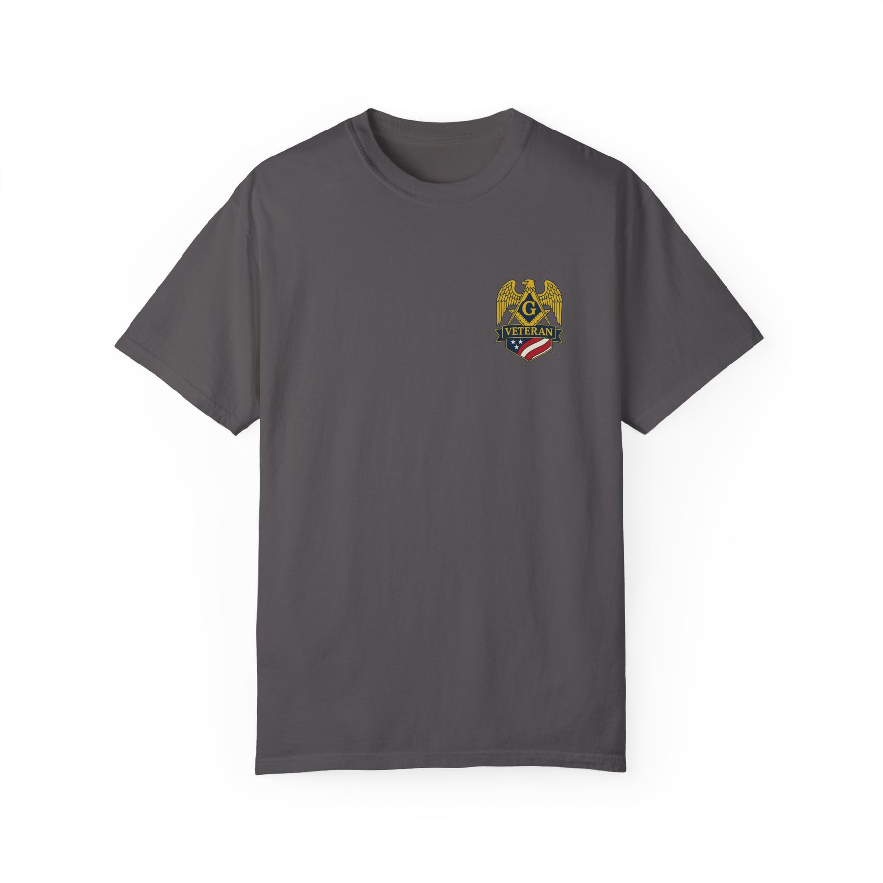 Master Mason Blue Lodge T-Shirt - Veteran Mason Garment-Dyed Tee - Bricks Masons