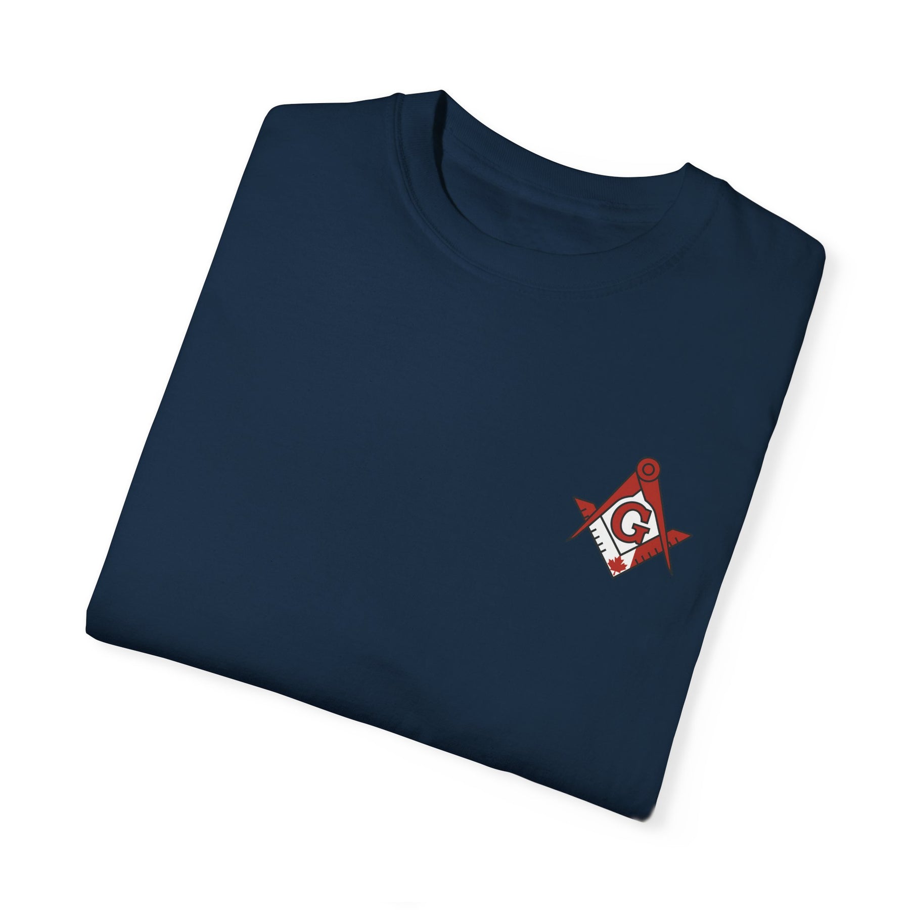 Master Mason Blue Lodge Canada Jurisdiction T-Shirt - Garment-Dyed Tee Various Colors - Bricks Masons