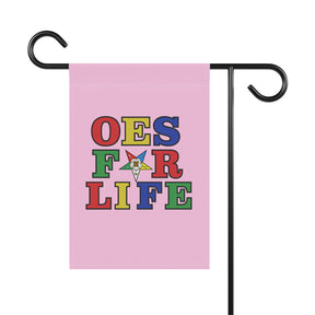 OES Yard Flag - Pink OES For Life Poly Poplin - Bricks Masons