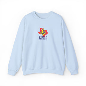 Master Mason Blue Lodge Sweatshirt - Crewneck Embroidered Emblem Texas Mason - Bricks Masons