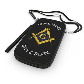 Master Mason Blue Lodge Passport Wallet - Customizable With Storage Pockets - Bricks Masons