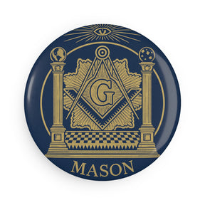 Master Mason Blue Lodge Magnet - Decorative Refrigerator - Bricks Masons