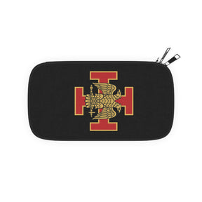 33rd Degree Scottish Rite Passport Wallet - Black & Red Cross With Eagle Wings Down - Bricks Masons