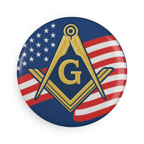 Master Mason Blue Lodge Magnet - Decorative Refrigerator - Bricks Masons