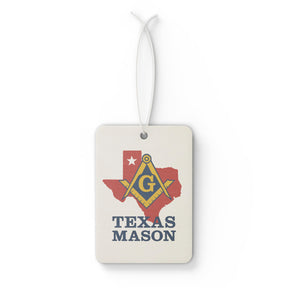Master Mason Blue Lodge Car Air Freshener - Texas Mason Square & Compass G - Bricks Masons