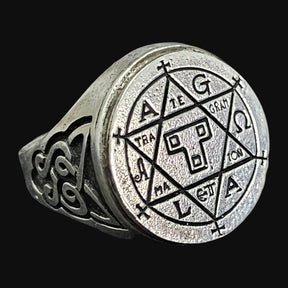 Hexagram Ring, Seal of Solomon, Silver, 1.5 cm, 12 g, Art. 1235 - Bricks Masons