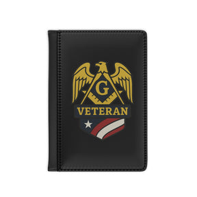 Master Mason Blue Lodge Passport Cover - Veteran Mason PU Leather Inner Compartments - Bricks Masons