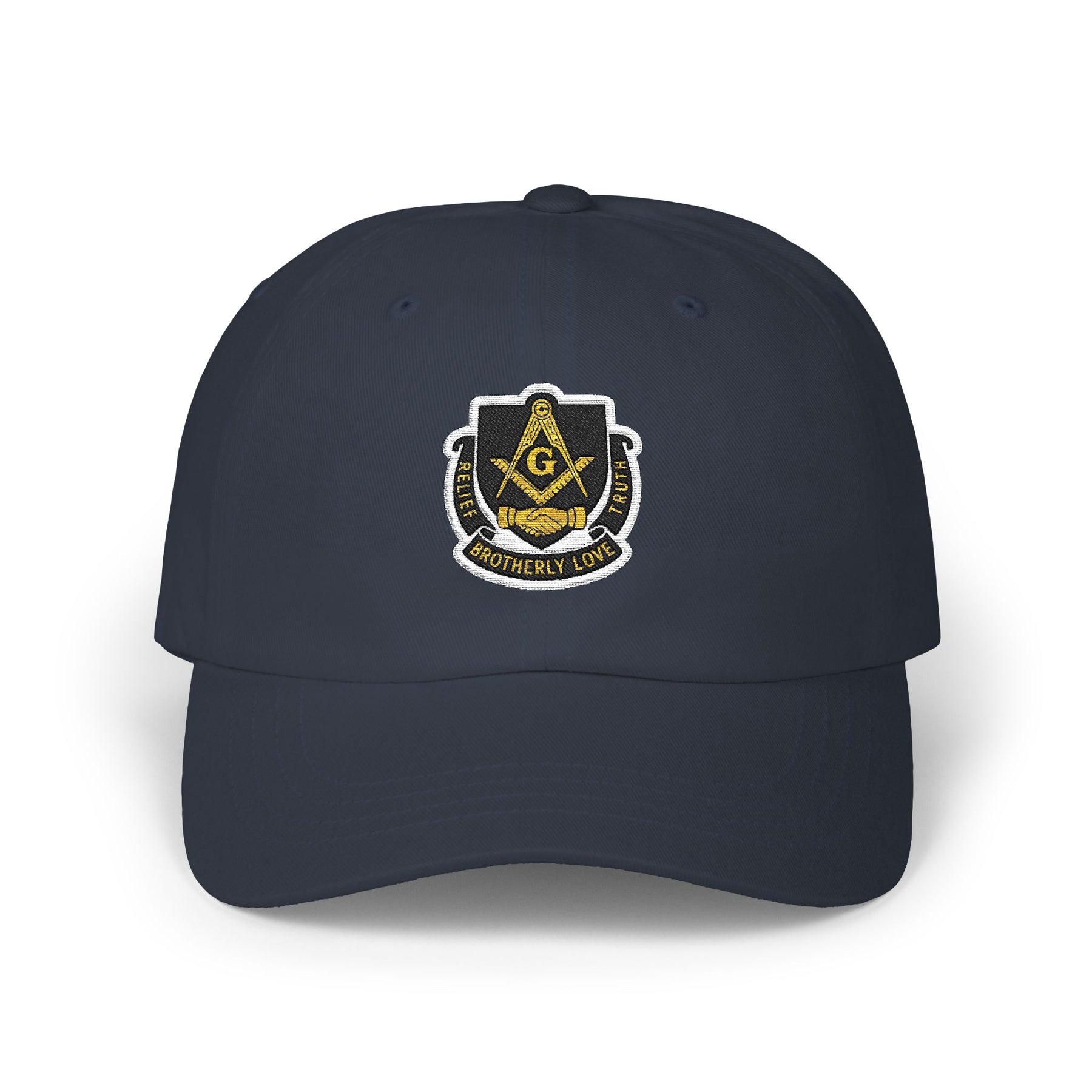 Master Mason Blue Lodge Baseball Cap - Cotton Brotherly Love - Bricks Masons