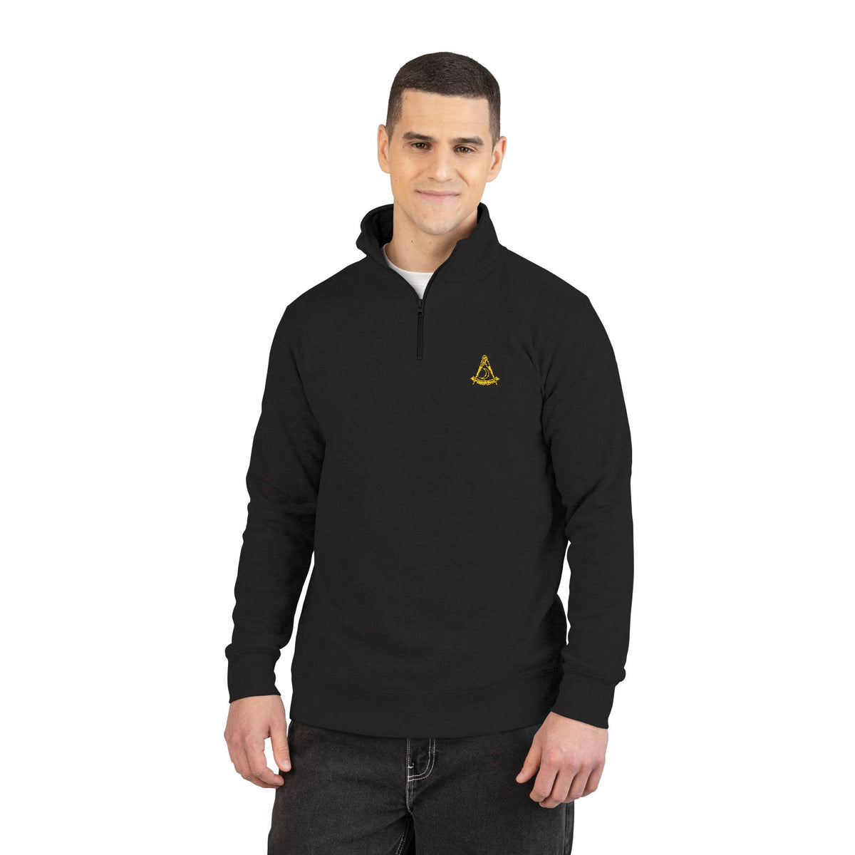 District Deputy Grand Master Blue Lodge Sweatshirt - Square Compass & Moon Embroidery - Bricks Masons