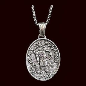 Templar Pendant Seal of Abraxas Silver 3.5 cm 10 g Art 1303 - Bricks Masons