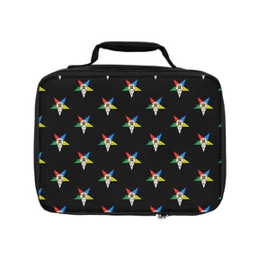 OES Lunch Bag - Black With Colorful Stars Fully Insulated - Bricks Masons