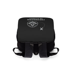 Master Mason Blue Lodge Backpack - Black with Freemason In Flight - Bricks Masons