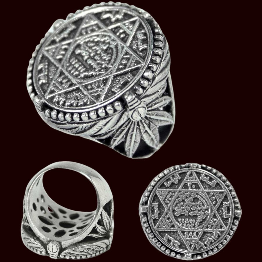 Suleiman Solomon Signet Ring, Silver, 2.3 cm, 17.5 g, Art. 1316 - Bricks Masons