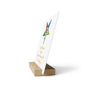 OES Plaque - Colorful Eastern Star with Personalization - Bricks Masons