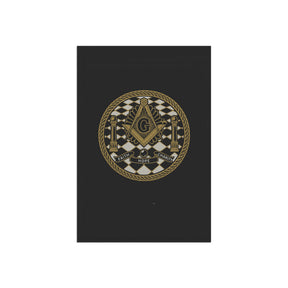 Master Mason Blue Lodge Yard Flag - Faith Hope Charity Printed Poly Poplin - Bricks Masons