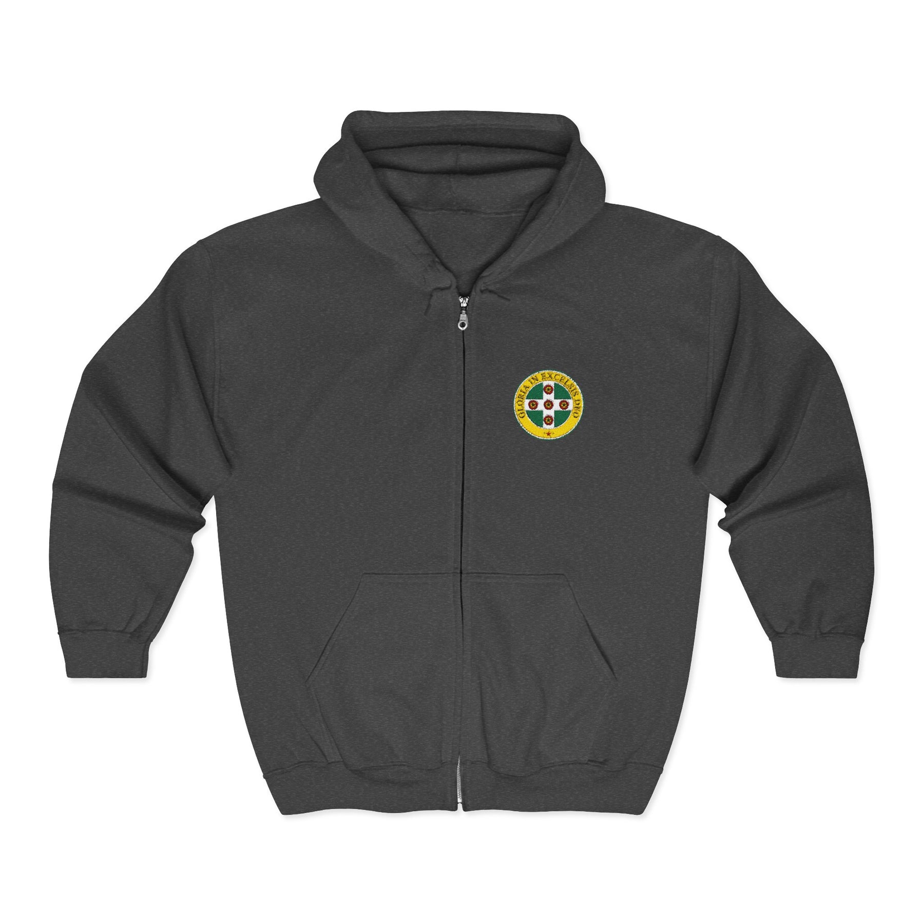 Royal Order of Scotland Hoodie - Zip Up Jacket Front & Back Crest - Bricks Masons