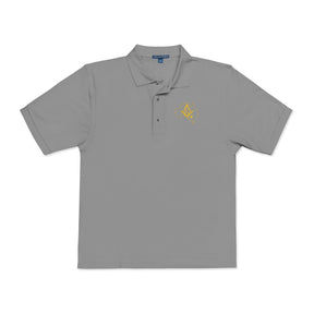 Master Mason Blue Lodge Australia Jurisdiction Polo Shirt - Embroidered S&C Australia Map - Bricks Masons