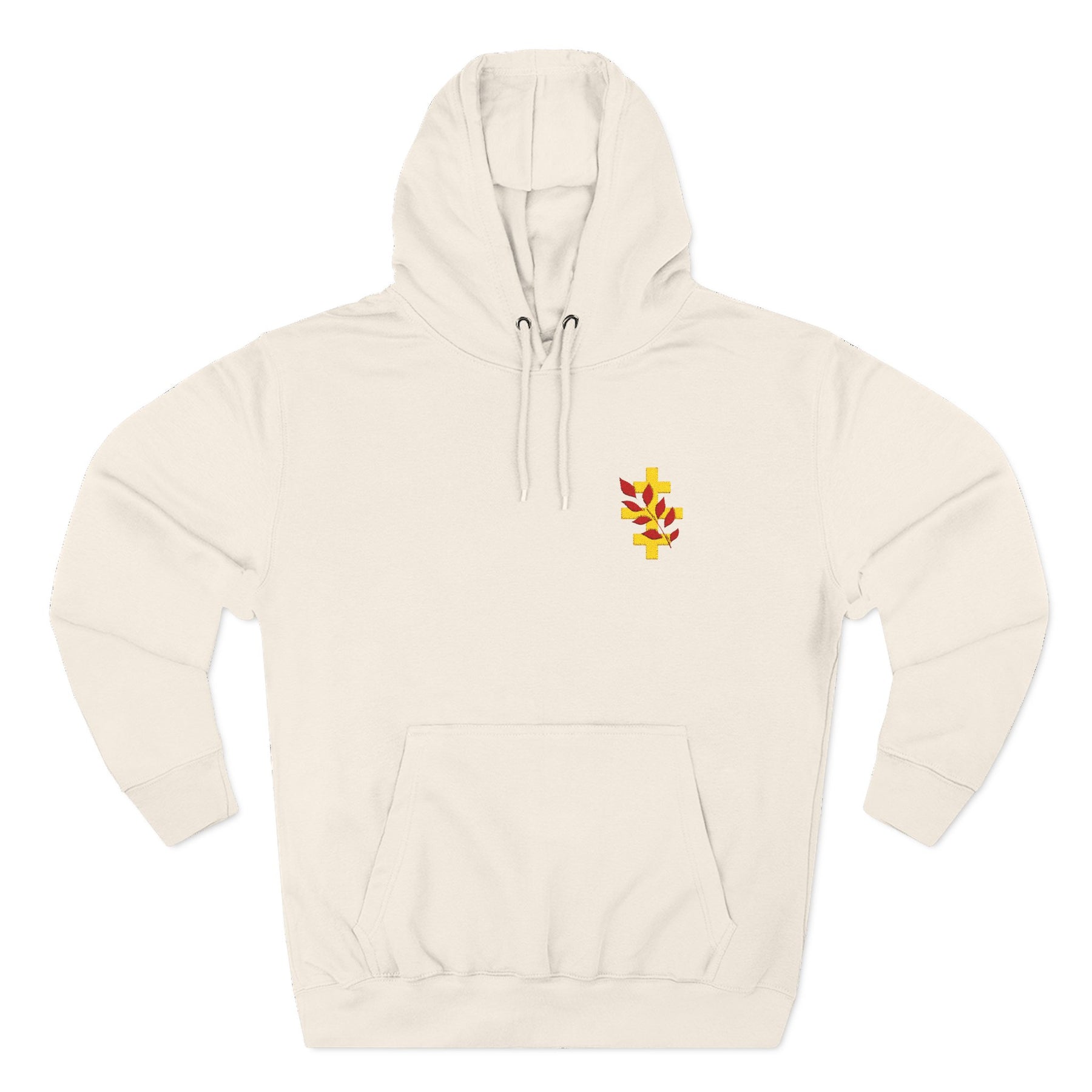 Red Branch of Eri Hoodie - Embroidered Chest Design - Bricks Masons