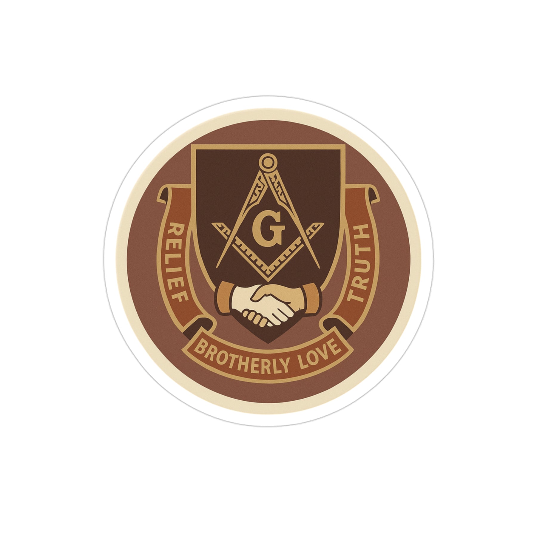 Master Mason Blue Lodge Sticker Decal - Brotherly Love Water Resistant Vinyl - Bricks Masons