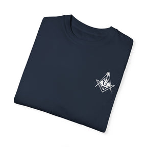 Master Mason Blue Lodge Canada Jurisdiction T-Shirt - Garment-Dyed Tee - Bricks Masons