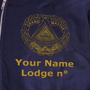 Grand Master Blue Lodge Jacket - Blue Color With Gold Embroidery - Bricks Masons