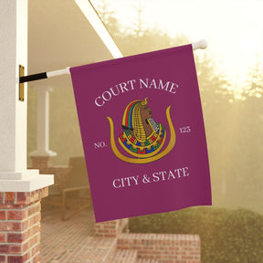 DOI Yard Flag - Colorful Personalized Printed Poly Poplin - Bricks Masons