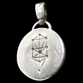 Kabbalah TRANSFORMATION Pendant Lamed Shin Ain Name of God 47 ASALIAH in silver 2.5 cm 9 g Art 1600 - Bricks Masons