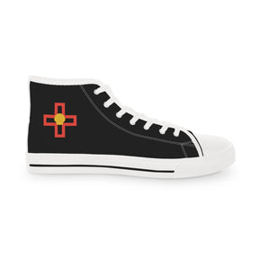 St. Thomas of Acon Sneaker - High Top Black & White - Bricks Masons