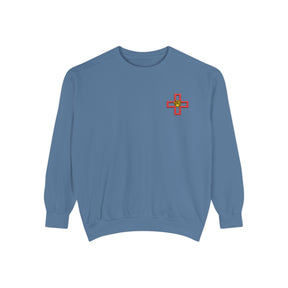 St. Thomas of Acon Sweatshirt - Embroidered Red Cross of Acon - Bricks Masons
