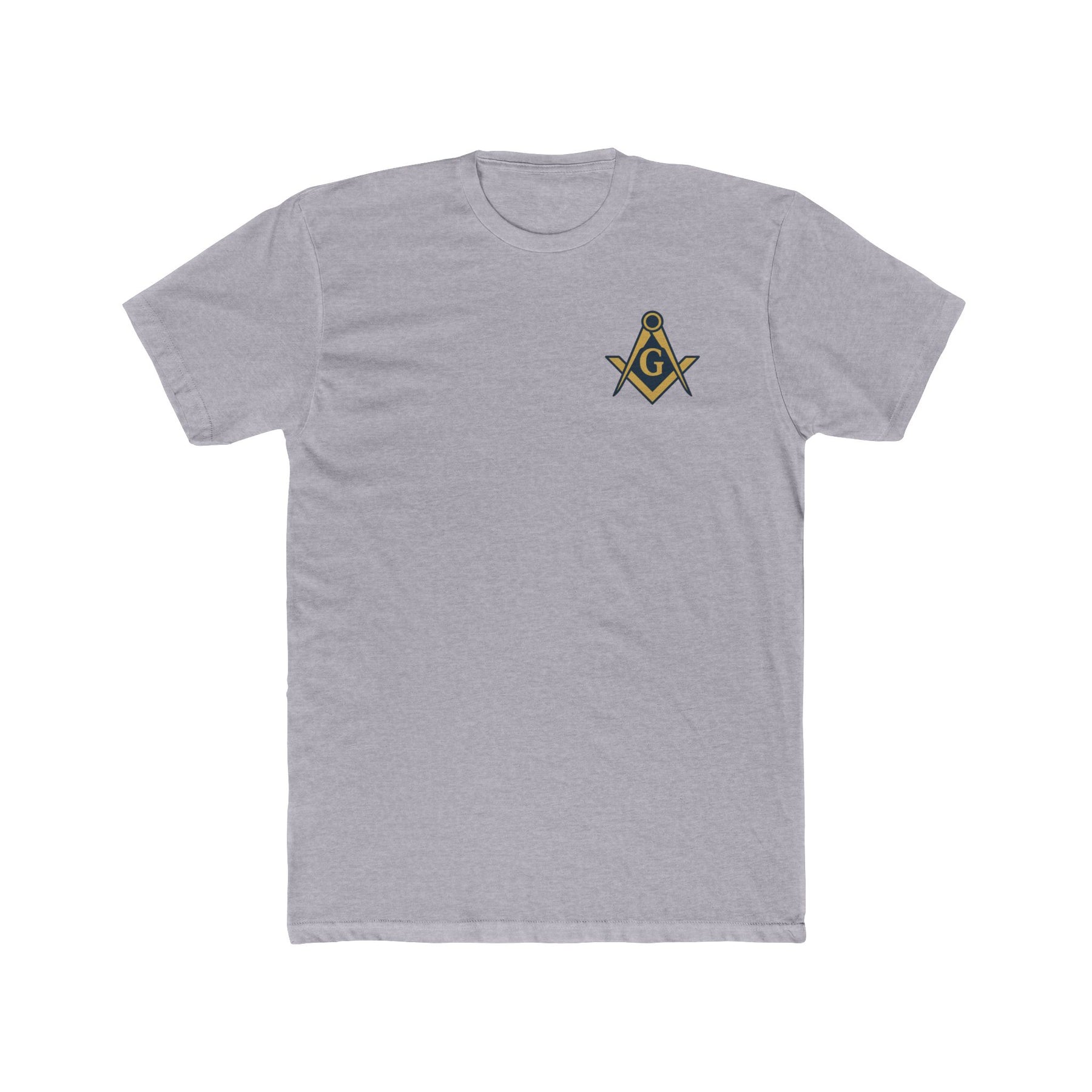 Master Mason Blue Lodge T-shirt - Square & Compass G Cotton Crew Tee - Bricks Masons