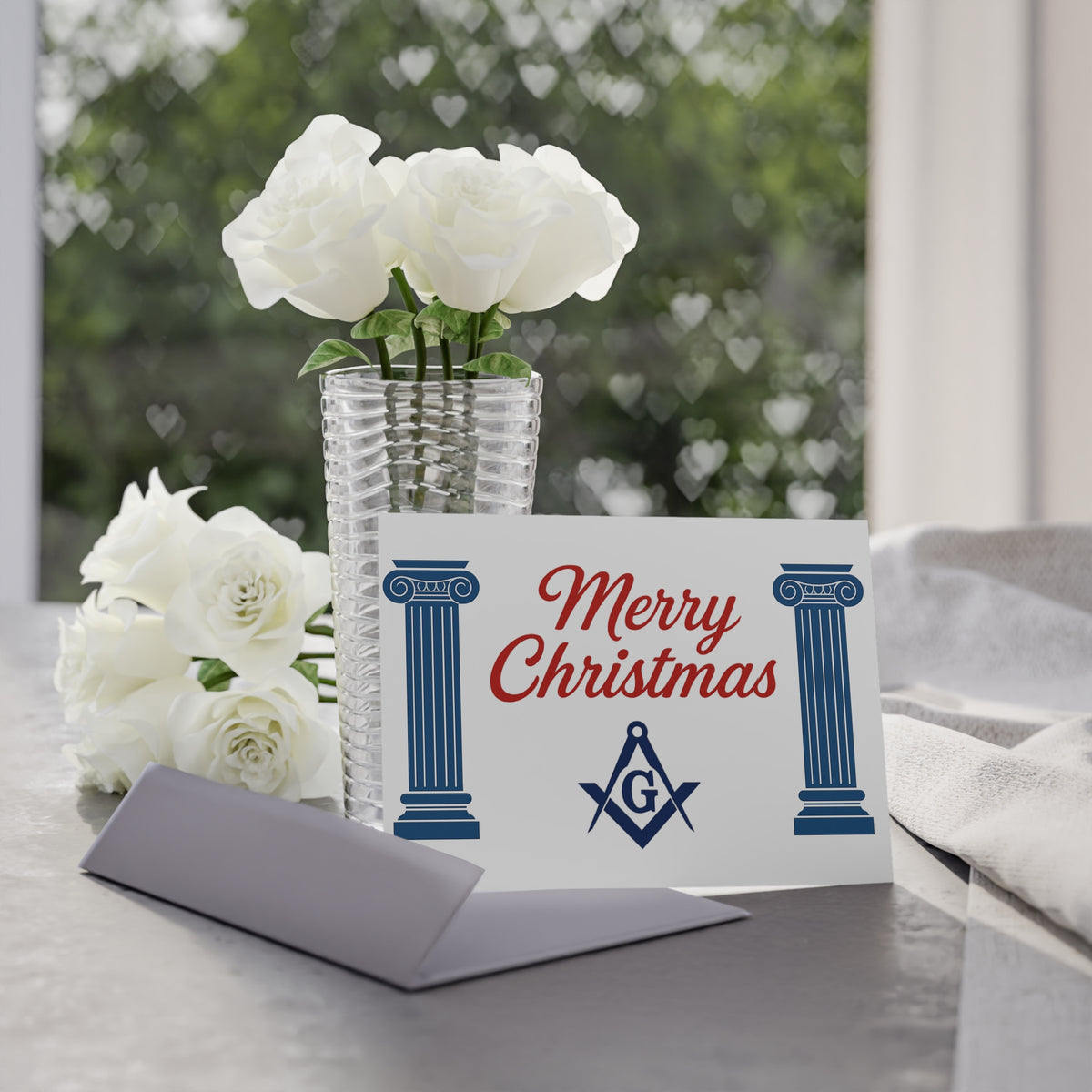 Master Mason Blue Lodge Greeting Card -  (Two-sided print) - Bricks Masons