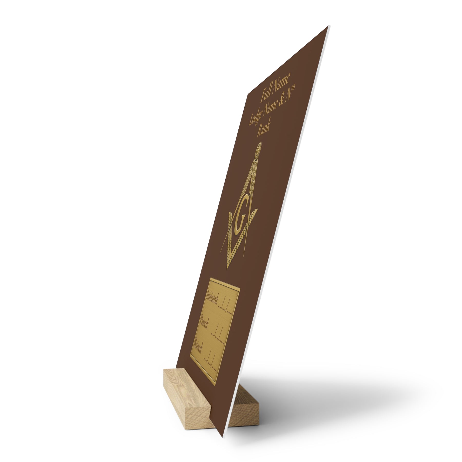 Master Mason Blue Lodge Plaque - with Stand - Bricks Masons