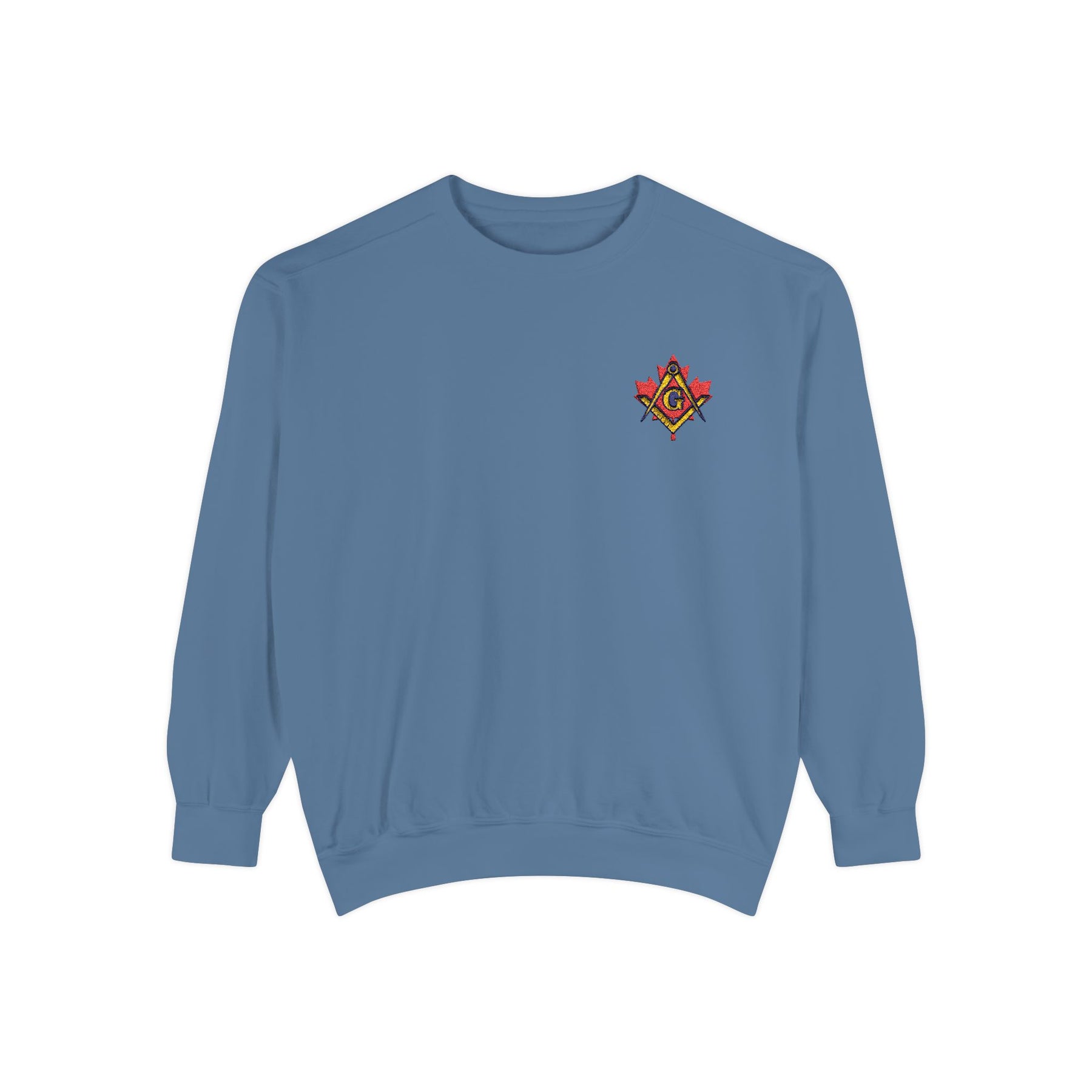 Master Mason Blue Lodge Canada Jurisdiction Sweatshirt - Maple Leaf & Golden S&C - Bricks Masons