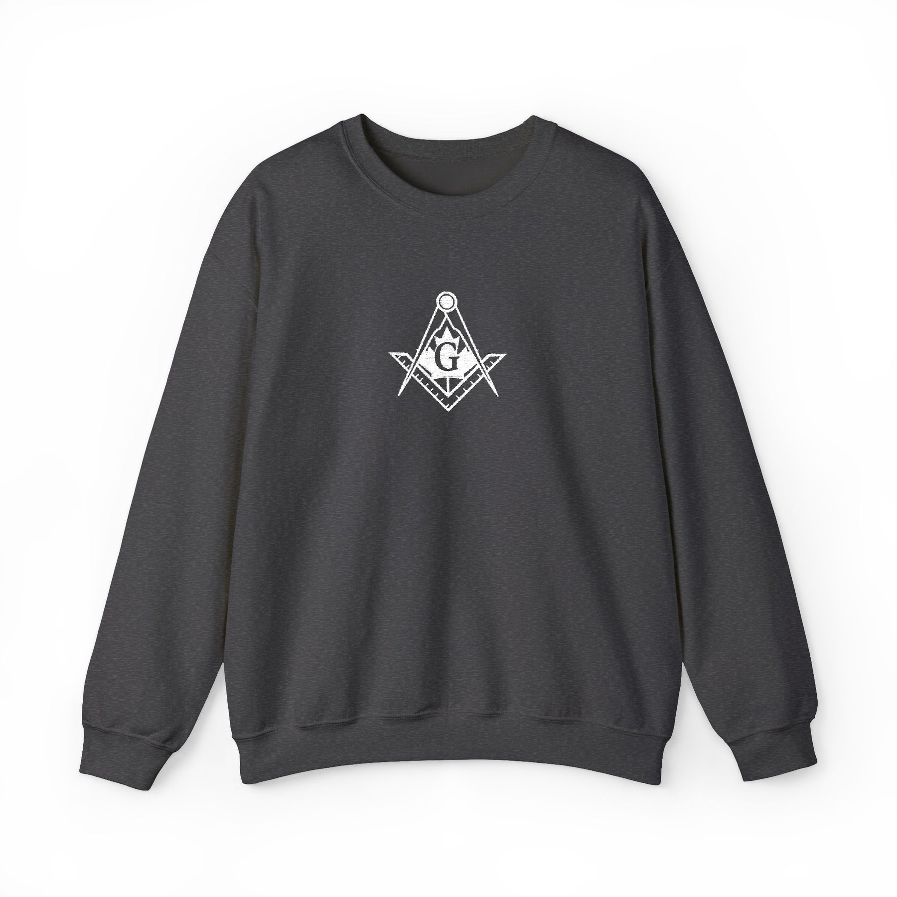 Master Mason Blue Lodge Canada Jurisdiction Sweatshirt - Crewneck Maple Leaf Emblem - Bricks Masons